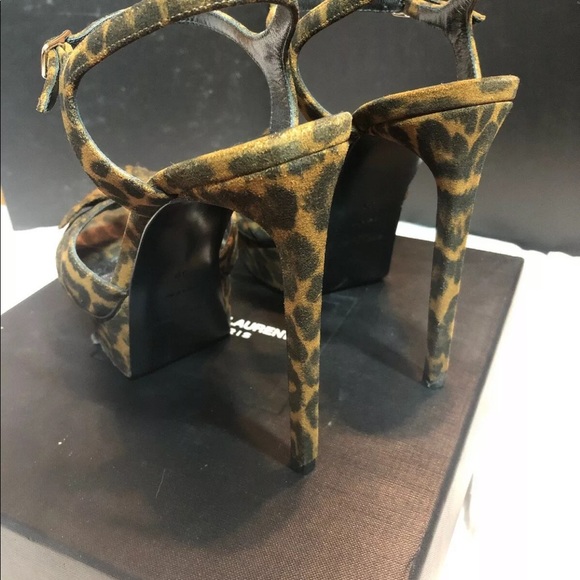 Saint Laurent Leopard platform sandals 39 - Picture 3 of 8